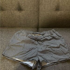 Aeropostale High Waist Black and White Gingham Shorts
